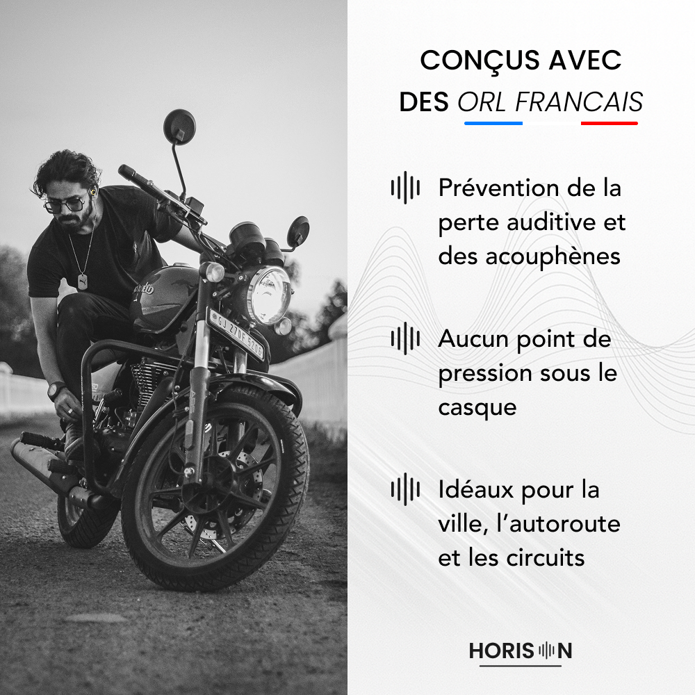 Earplugs Horison Plus - Le 1er bouchon d’oreille pour les motards